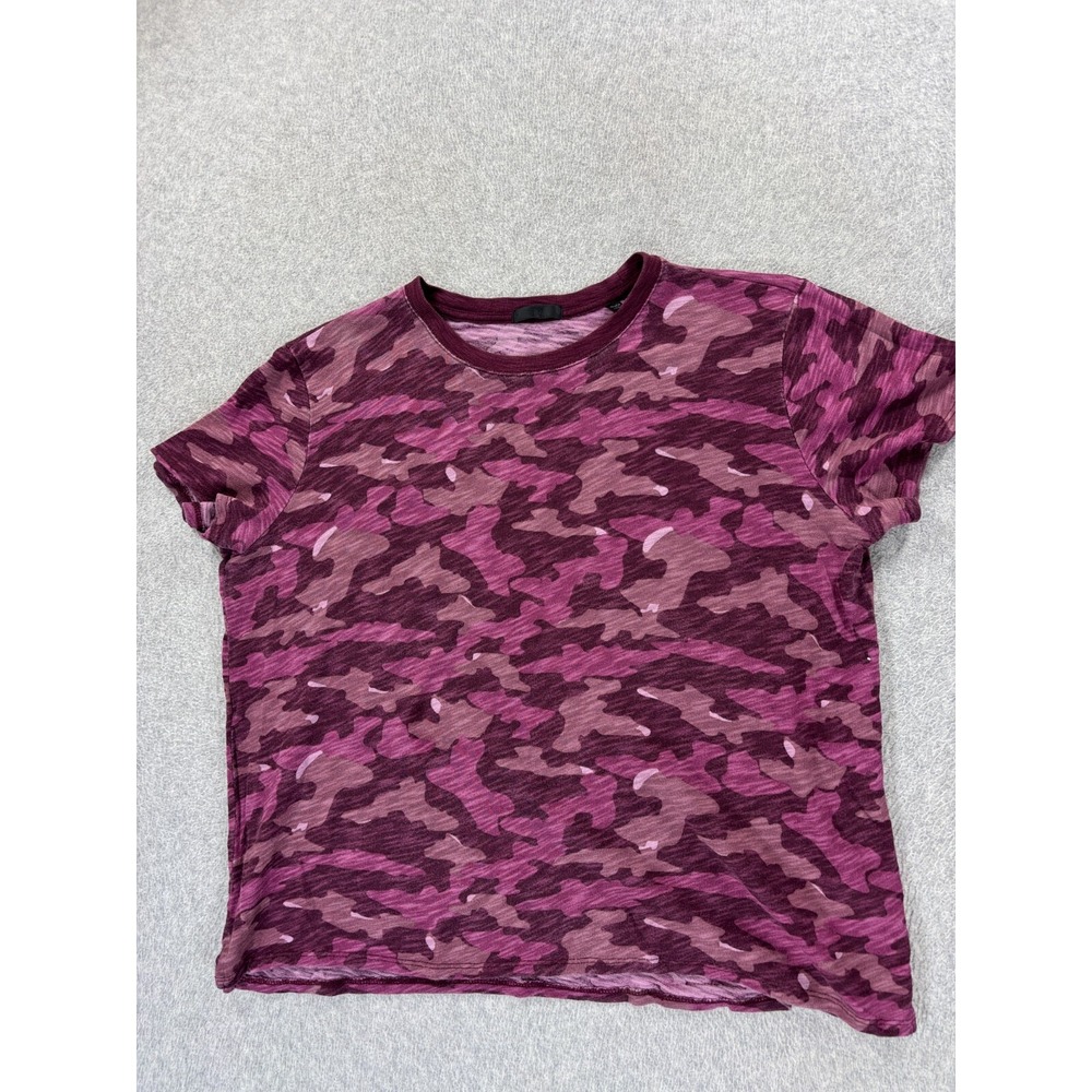 ATM 100% Cotton Camouflage Short Sleeve Crew Tee‎ Shirt (Women's XL) Purple